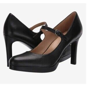 NATURALIZER Women’s Size 9 Talissa Black Leather Mary Jane Pumps Heels